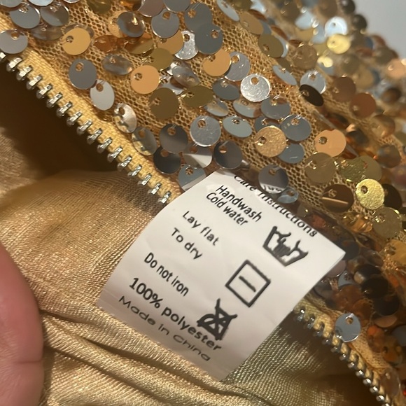 Sequin Bomber Varsity Zip-Up Jacket Women Sz XXL 20-22 - Picture 7 of 10